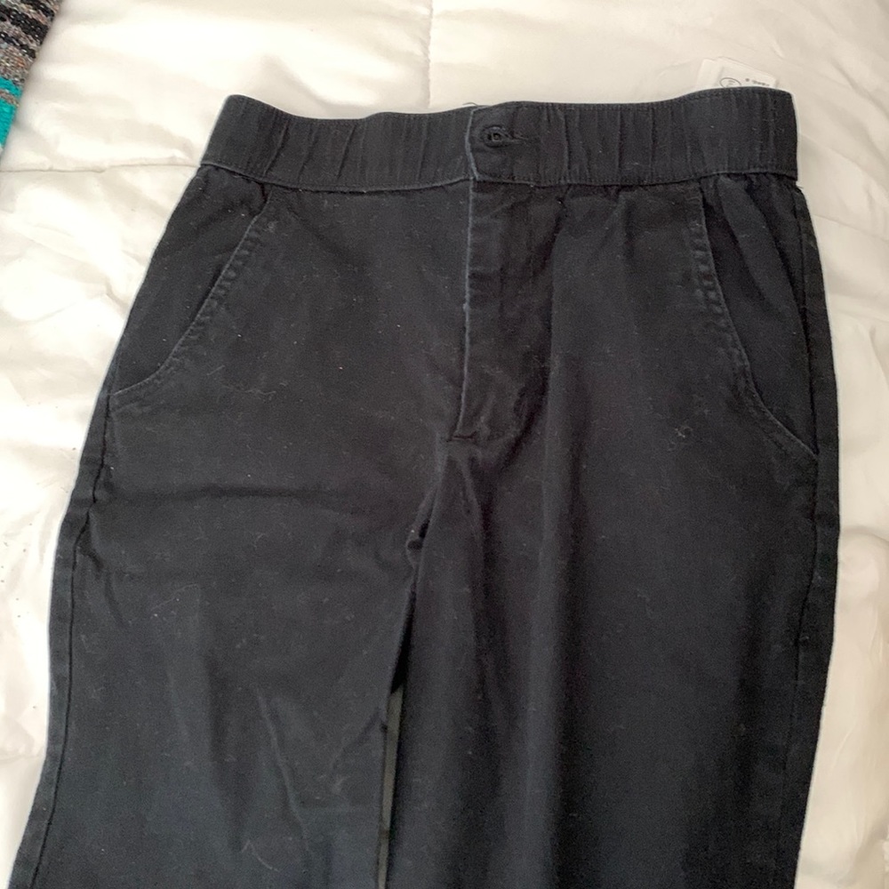 Hollister High Rise Black Straight Leg Chino Pants Size XS